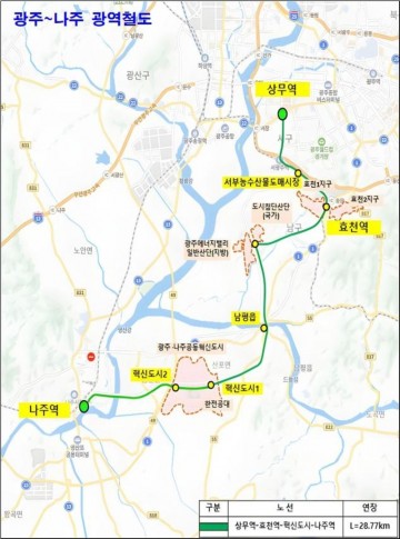 전남도, 광주~나주·화순 광역철도 통합특별시 최우선 현안 추진 ㅌ