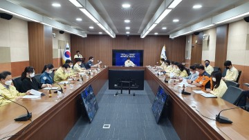  지진으로 인한 댐붕괴 상황 도상훈련 실시하는 경북도