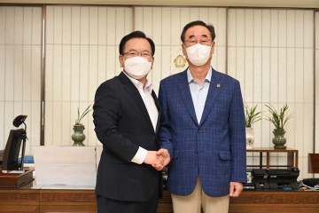 장세용 구미시장, 김부겸 국무총리에 지역 현안 건의