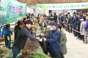 힐링도시 영주, 식목일 맞이 ‘나무 나누어주기 행사