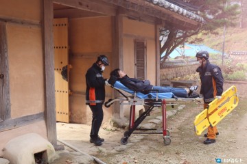울진소방서, 목조문화재 유관기관 합동소방훈련 