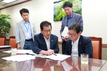 이시종 지사, 손병석 국토부 차관 만나 충북 현안사업 건의