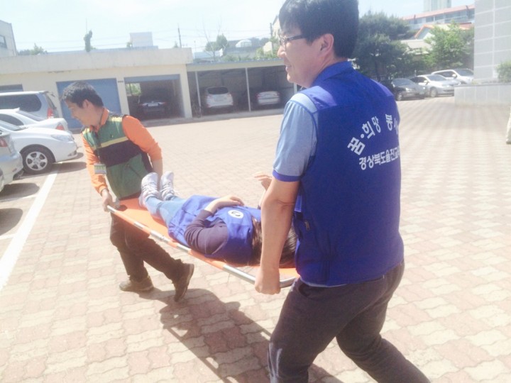 울진교육지원청, 화재대피훈련 실시
