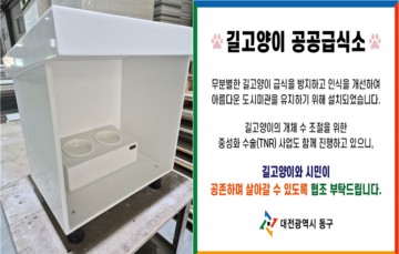 대전 동구, 길고양이 급식소 3곳 확대…주민 불편 해소·공존 환경 조성 강화