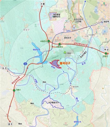대전도시공사, 오동·봉곡지구 산업단지 개발 본격화…대전시의회 사업계획 동의 통과