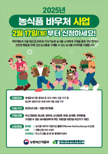 대전 서구, 2월 17일부터 농식품 바우처 신청·접수