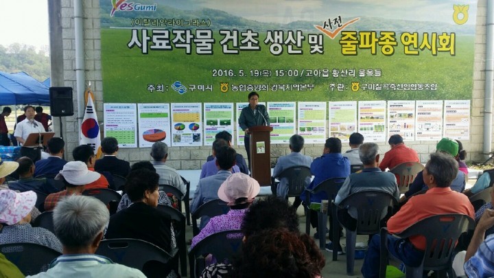  구미시 조사료 두배로 증산, 구미가 선도합니다. 