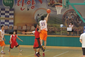 단양 3대3 농구대회 고수들의 한판 승부