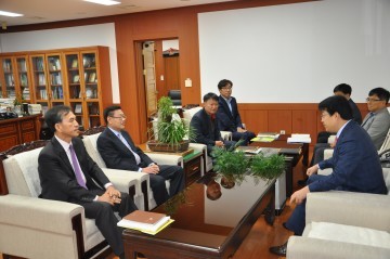 김종권 대전지방조달청장, 복기왕 아산시장 만나!