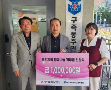 대전시설관리공단, 노사합동 기부 실시