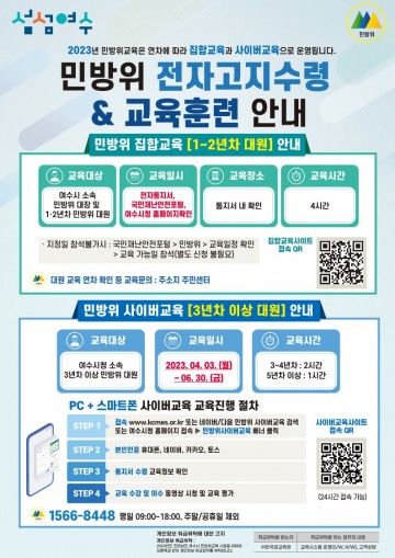 민방위대원 ‘대면 집합교육’ 여수시, 4년만에 재개