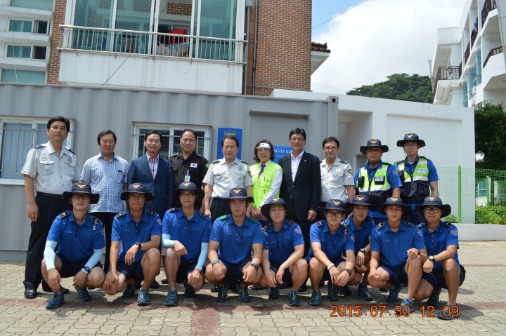 거제경찰서장 학동 여름파출소 방문 격려