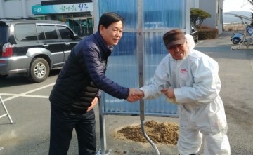 흥덕구청장 오송 구제역거점소독소 방문
