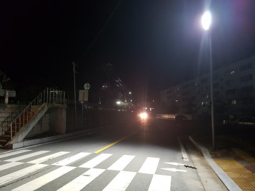 봉화군 횡단보도 보행등 설치 완료