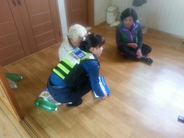 서천경찰서 비인파출소 마을회관 방문 교통사망사고 예방 홍보활동 펼쳐 