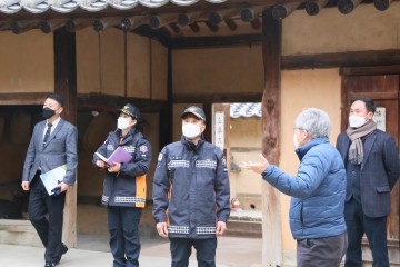 심학수 안동소방서장 설 명절 대비 하회마을 소방안전점검 추진