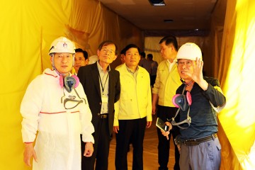 설동호 대전시교육감, 석면해체 철거현장 학교 점검