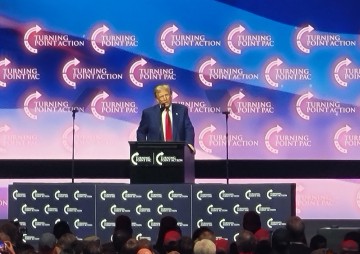 트럼프, 조지아주 연설에서 "역사상 가장 위대한 4년 권장' 지지호소