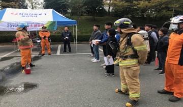 보성소방서 보성119안전센터, ‘한국전력공사 보성지사’ 합동소방훈련 실시