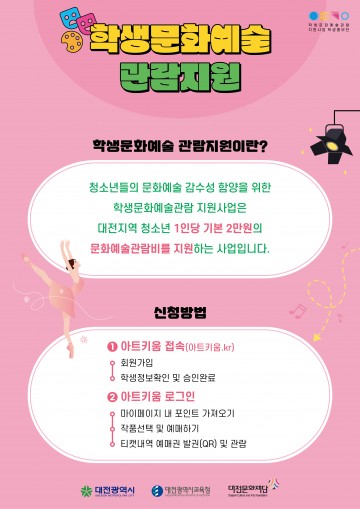 대전문화재단, 청소년 대상 문화예술작품 관람비 지원