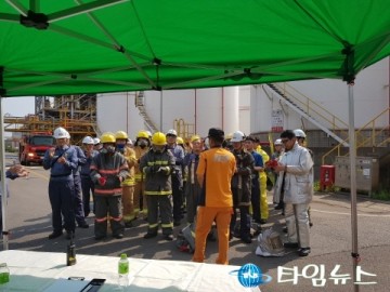 광양소방서 금호119안전센터, OCI 광양공장 합동소방훈련 실시