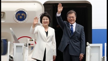 文대통령 미국 도착‘장진호 전투 기념비’ 찾아…