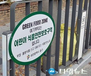 대전 중구, 어린이 식품안전보호구역 표지판 정비