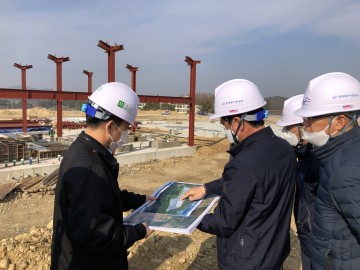 스마트팜 혁신밸리 건설현장 동절기 안전점검 실시하는 상주시
