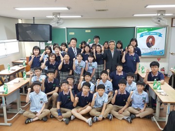 대전시의회 박병철 의원, 신탄진중에서 선배와의 대화시간 가져
