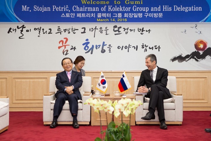 콜렉터社 스토얀 페트리치(Stojan Petrič)  회장일행 구미시청 방문 경제 산업협력 논의