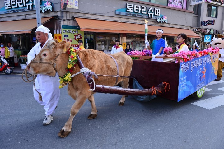 제96회 전국체전 '이색 성화 맞이'