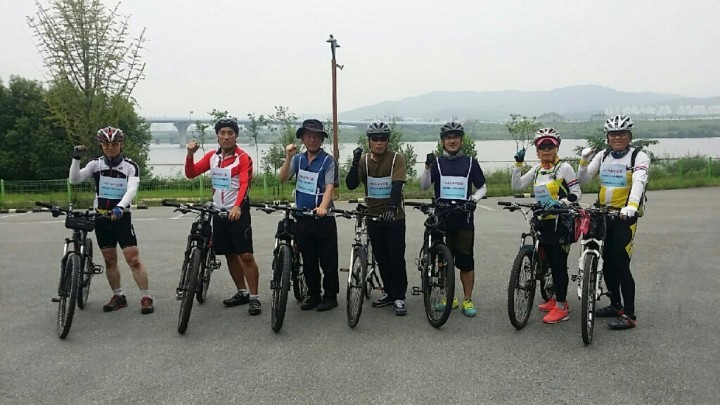 행복도시 자전거 순찰대, 4대악 근절 백제보 홍보투어