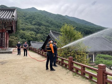 순천소방서, 목조문화재 합동소방훈련 실시