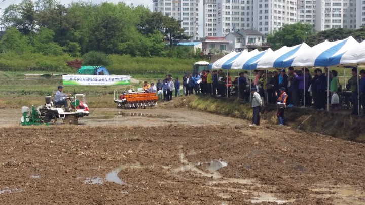 사천시, 벼 무논점파단지 전국 선도