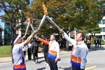 담양군, 전국체육대회 성공 기원 성화 봉송 기념행사 개최