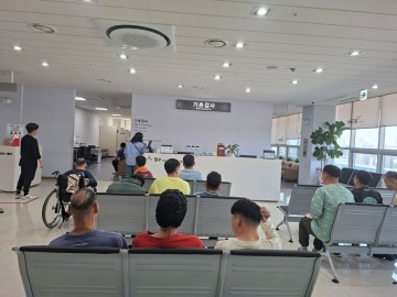 한국건강관리협회 광주전남지부, 파인빌 입소자 건강검진 실시  