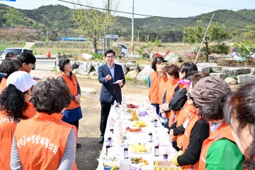 김광열 영덕군수, 여성단체 봉사현장 찾아 ‘열린 소통’