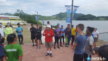  탄금호국제조정경기장 아시아 10개국 조정선수단  합동훈련