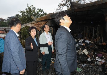 오관영 동구의회 의장, 판암2동 화재발생 현장 방문