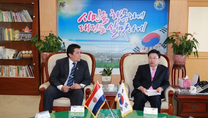 권선택 대전시장, 파라과이 센트랄주지사와 남미시장 개척 모색