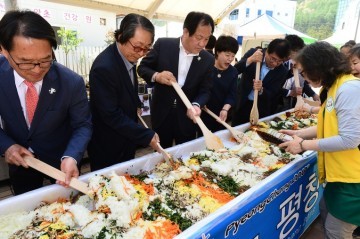 평창군 진부면에서 오대산천 산나물축제