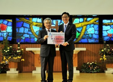 목원대, 서울 한양제일교회 김종석 목사-총여선교회로부터 장학금 2천만원 전달 받아!