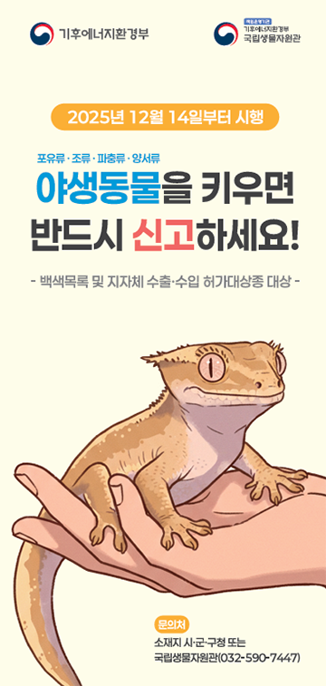 대전 서구, 14일부터 야생동물 영업허가·주민신고제 전면 시행