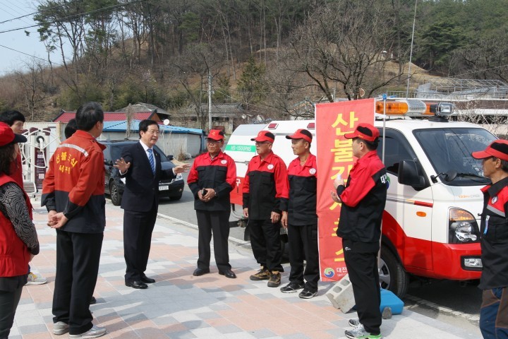 장종태 서구청장, 산불감시초소 근무자 격려