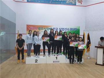대전시체육회, ‘제3회 광주시장배 전국실업선수권대회’ 스쿼시팀 여자 단체 우승
