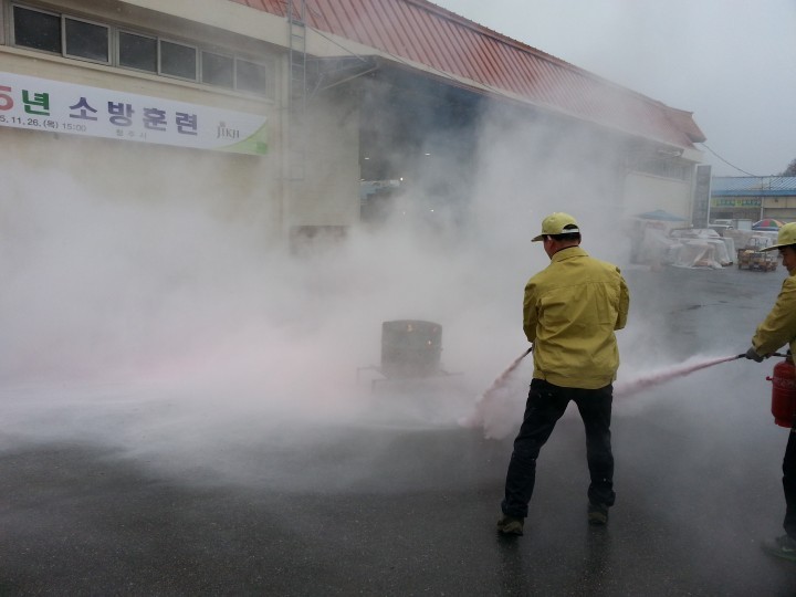 청주시, 농수산물도매시장 소방합동훈련