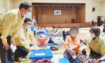 홍수피해 대비 대피소 현장점검하는 파주시