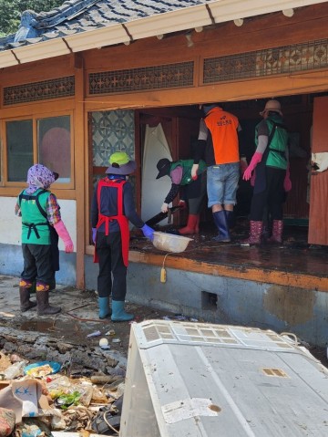 함평군 학교면-기관사회단체-소방서, 침수 피해복구 ‘한뜻’ 