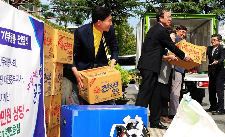 대전 중구, ‘기부식품 나눔 행사’ 기관단체로 확산