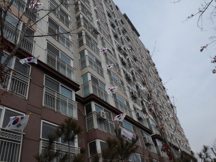 대전 동구, 휘날리는 태극기 물결